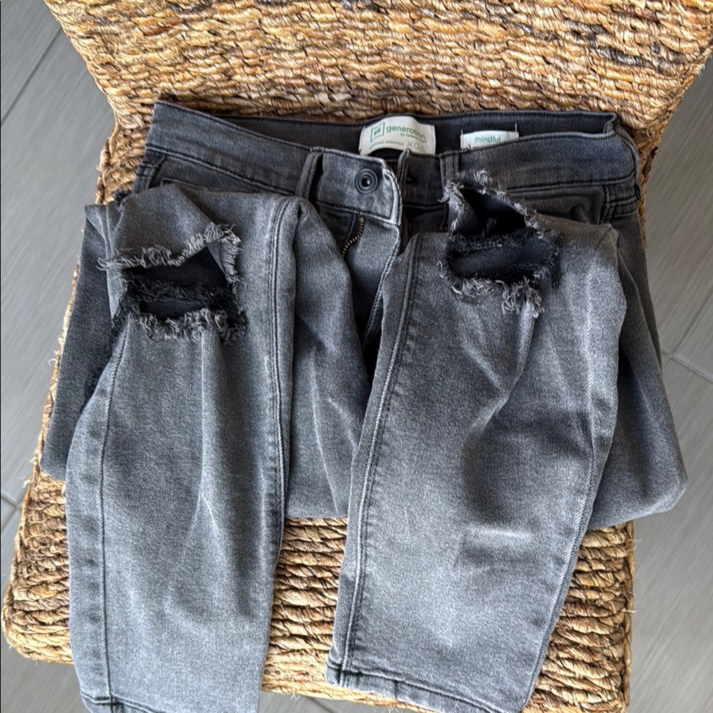 Light black Distressed Women's Jeans